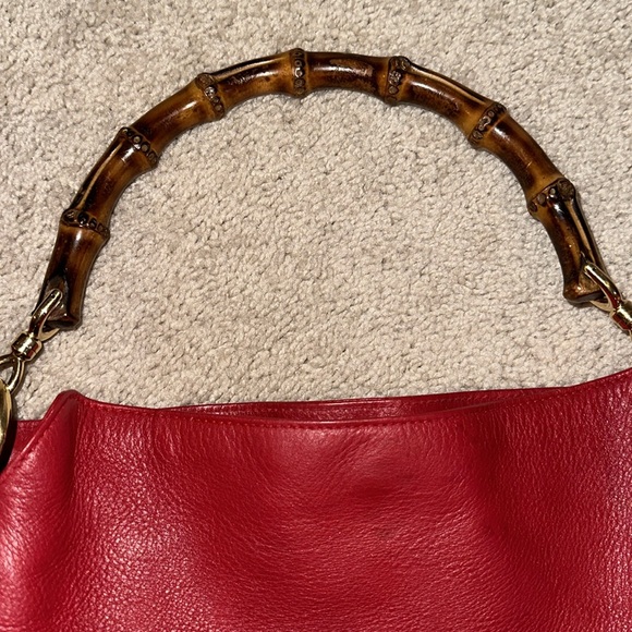 Gucci vintage 2 way leather shoulder bag - Picture 6 of 15